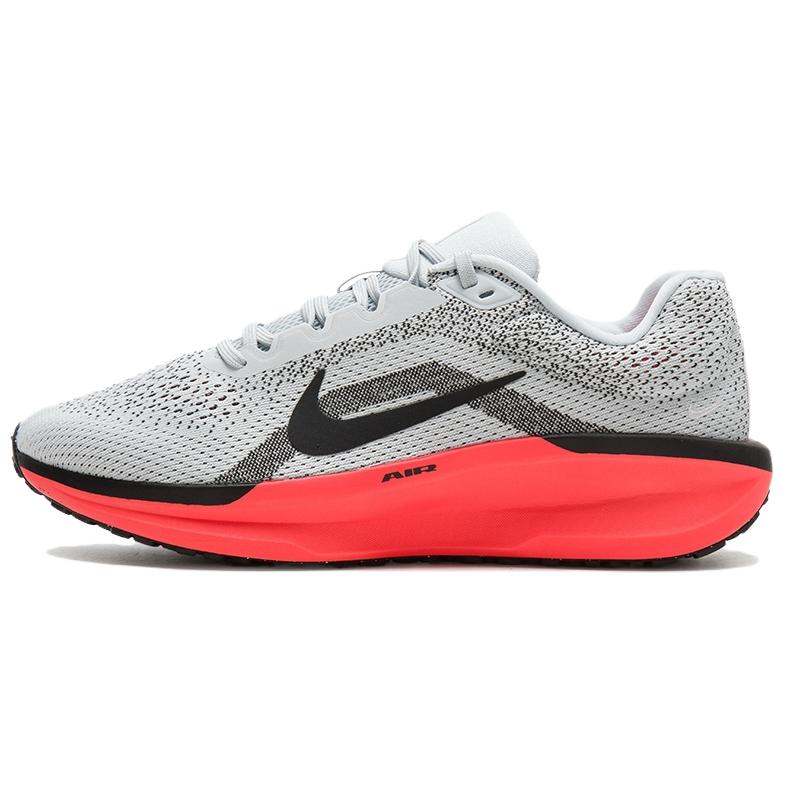 Nike AIR WINFLO 11 Cushioning And Breathable Low Top Running Shoes Men's Gray Red Sneakers FJ9509-008