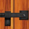 No Drill Sliding Door Lock Dual Purpose Anti Theft Latch Flat Door Buckle Hasp Black Security Bolt for Home Office Cabinet Closet Easy Installation