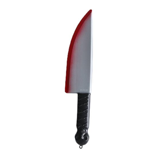 Decorative Bloody Axe Realistic Looking Eco-friendly Plastic Halloween Bloody Fake Machetes Toy for Home