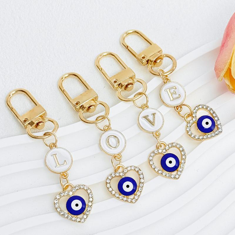 Portachiavi con Zircone a Forma di Cuore Lettere A-Z Iniziali Alfabeto Portachiavi Ciondoli Portachiavi Auto Portachiavi Borsa Pendenti Accessori Gioielli Regalo