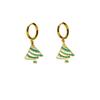 New Fashion Christmas Earrings: Creative Snowman & Tree Design In Stainless Steel