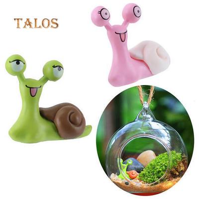 Escargot Miniature, ornement de jardin, artisanat, maison de poupée, décoration de plantes de balcon, 2 pièces