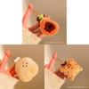 Food Series Plush Hamburger Keychain With Soft Short Pile For Girls And Teens