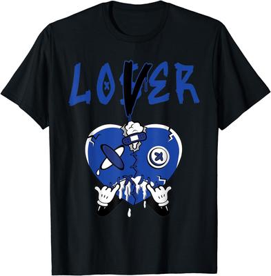 Racer Blue 5S Tričko Match Loser Lover Srdce Racer Blue Unisex Tričko