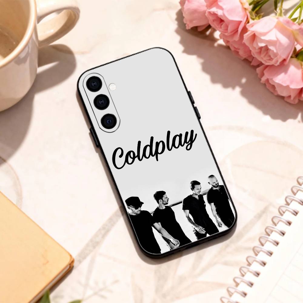 Alternative Rock Coldplay Handyhülle für Samsung Galaxy A73, A72, A71, A70, A53, A52, A51, Andere Weiche Schwarze Hülle