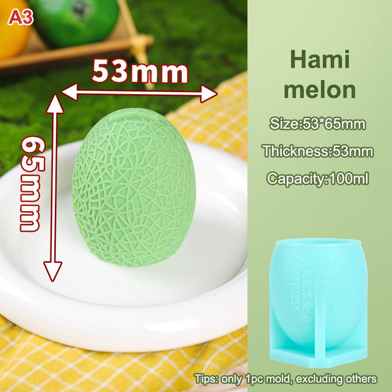 Stampo per Gelato alla Frutta M-Food-Safe Design 3D Fragola Mango Pesca Rilascio Facile Stampo per Torta, Cioccolato, Gelatina, Sapone Fai da Te
