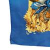 Hermes African Animal Pattern Silk Calle 90 Scarf Blue Silk Used