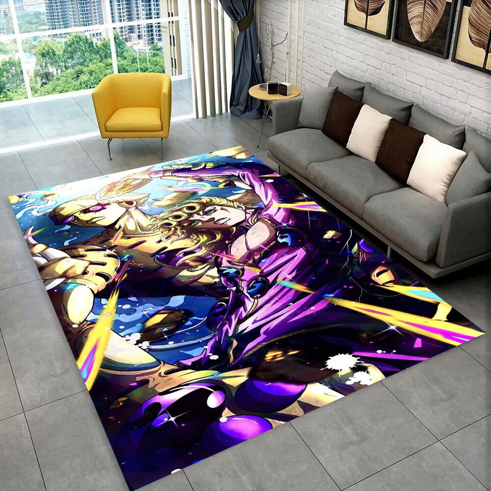 3D Jojo's Bizarre Adventure Cartoon Anime Carpet Rug for Living Room Bedroom Home Sofa Decoration,kids Play Non-slip Floor Mat