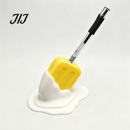 Student Desk Organizer Cute Melting Popsicle Pen Holder, Unique Decorative Stationery Organizer, Durable PLA Container for Office And School Supplies