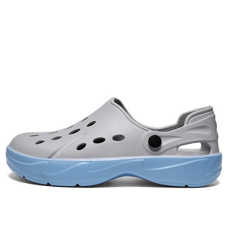 Große Lochschuhe Herren große dicke Sohle Oberbekleidung lässig atmungsaktive Sandalen Sommer neue Sport-Strandschuhe