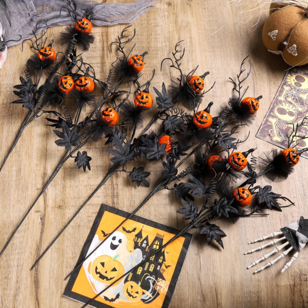 New Scary Maple Pumpkin Branches Halloween Creative Halloween Decor Funny Home Room Decor Fake Plants