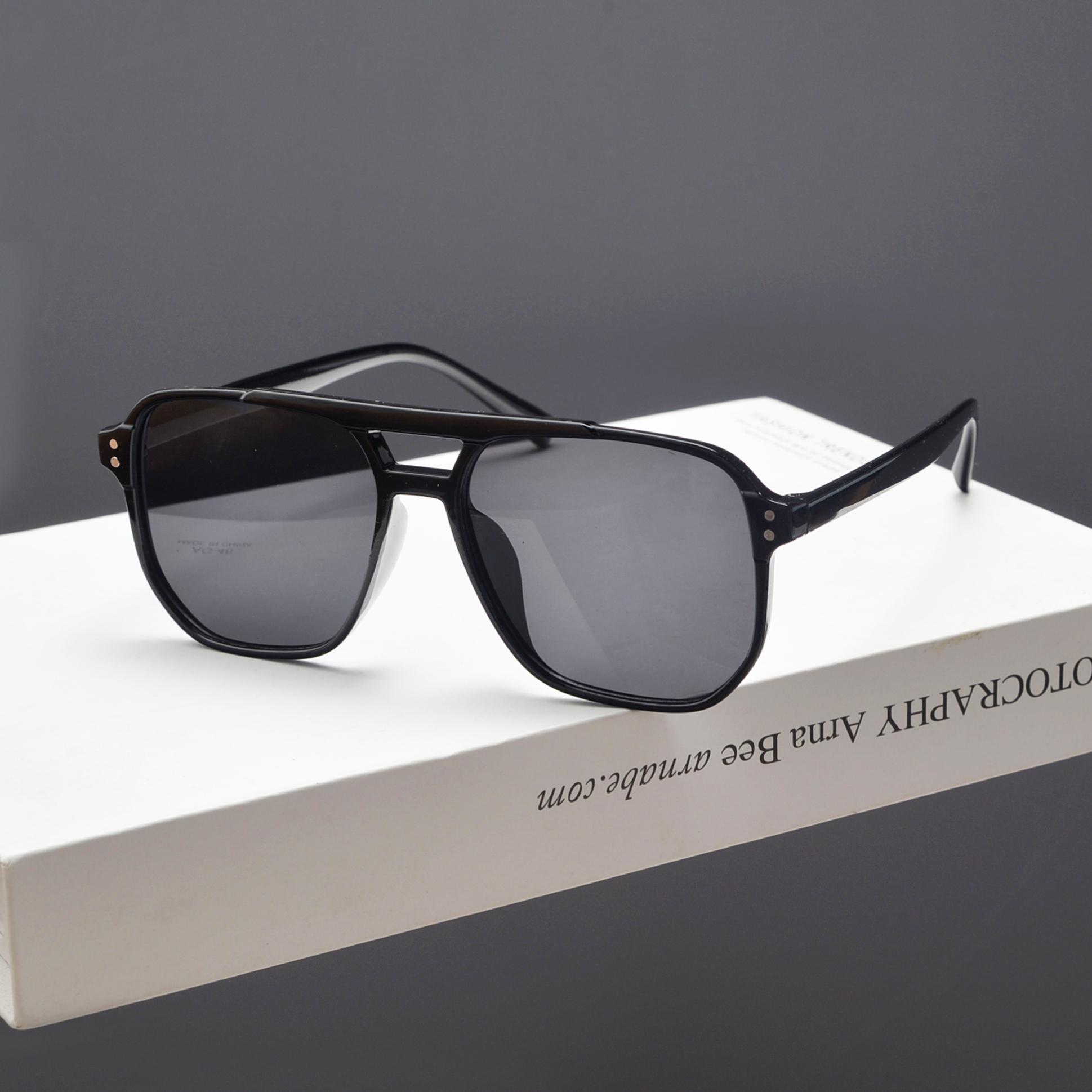 

New Trendy Women Sunglasses UV400 Sunshades Anti-Ultraviolet Unisex Eyeglasses Elegant Double Beam Pilot Lense