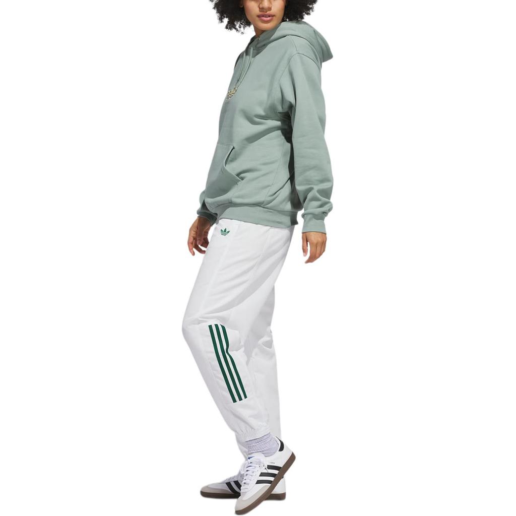 adidas Originals Skateboarding Gatsele Track Pants Loose Comfortable Striped Sports Long Pants Unisex Bottoms Crystal-White Dark-Green JC5173