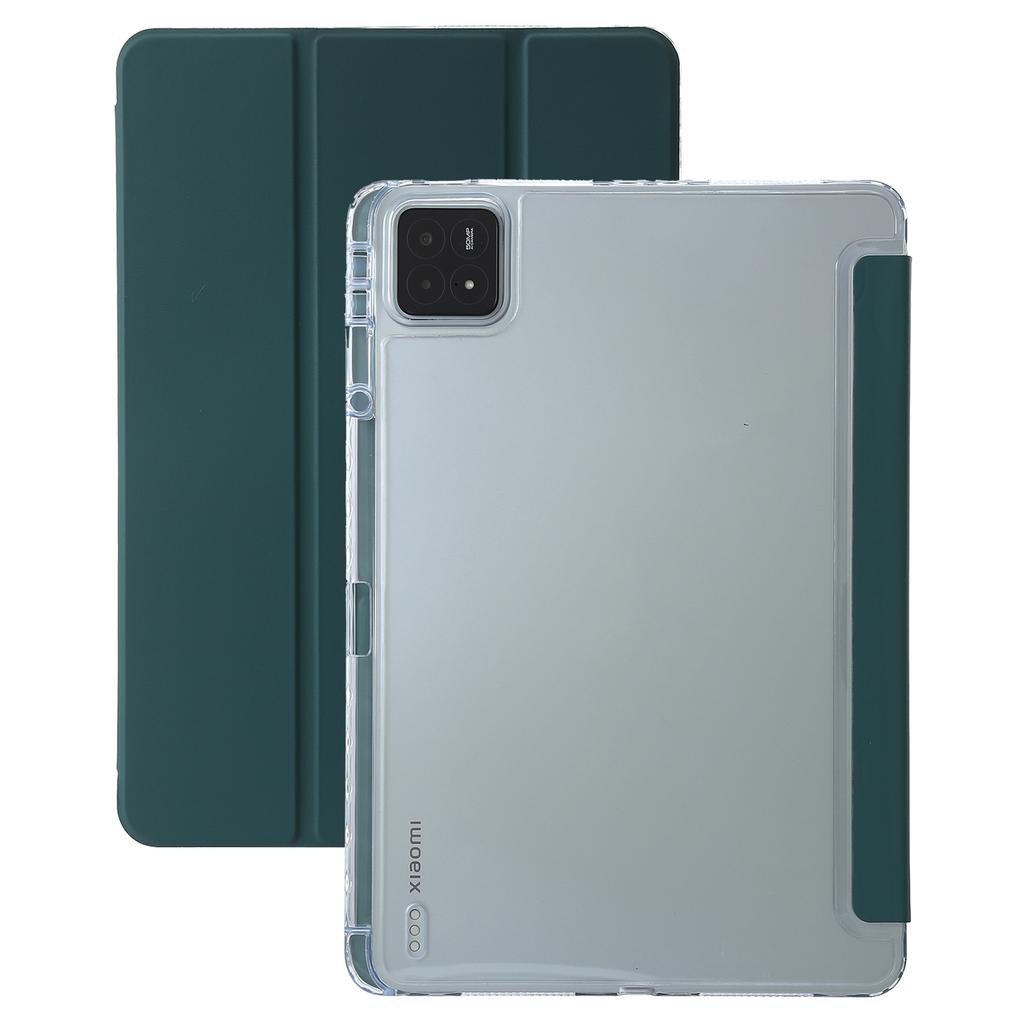 For Xiaomi Pad 6S Pro 12.4 Anti-scratch Case TPU+Acrylic+PU Tablet Cover with Tri-fold Stand