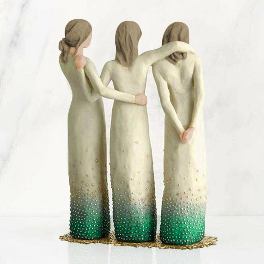 By My Side Three Women Beside Me Resin Ornaments Craft Decorations Holiday Creative Gifts