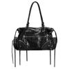 Geantă Pătrată Mică Retro pentru Motociclistă de Damă Geantă de Mână Simplă de Vară Nouă cu Nituri Geantă de Umăr Crossbody pentru Fete Femei