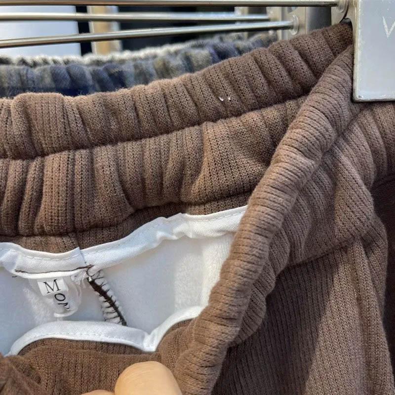 Pants for Women Elastic High Waist Long Trousers Plus Size Thickened Stretchy Versatile Casual Wide Leg  Pants