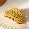 Hair Clip Frosted All-match Hair Accessories Leaf Shape Women Claw Clip for Thin/Thick Hair