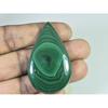 144Cts. Natural Green Malachite Pear Cabochon Loose Gemstone 32X53X07 MM B-403