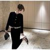 Coco Xi Autumn/Winter Lace Two-Piece Style Slimming Little Black Dress