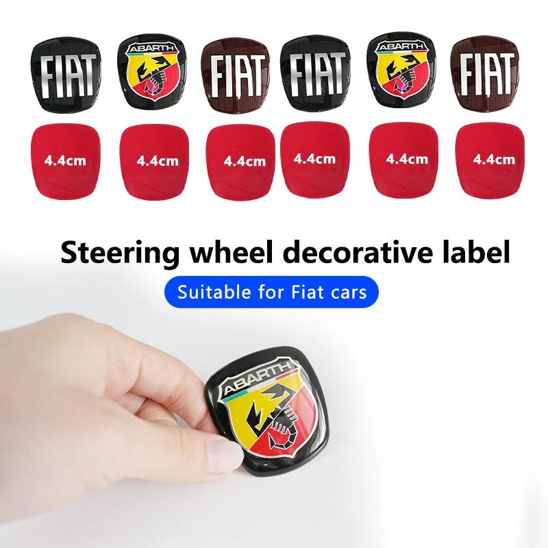 1pcs 3D 44mm Acrylic Steer Wheel Emblem Sticker Car Steering Wheel Sticker Car Interior Emblem Car Accessories For FIAT Abarth