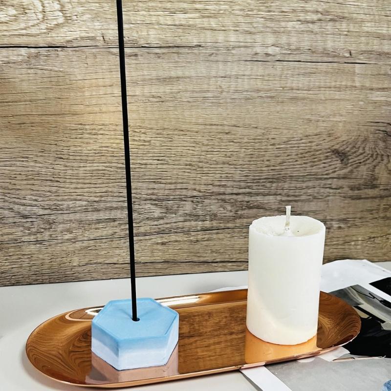 Hexagon Triangular Silicone Molds with Hole Geometric Resin Molds for Epoxy Resin, Candle, Tealight Holder, Decoration