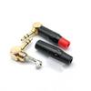 3.5mm audio male Gold-Plated Dual Channel Plug 3pole Stereo angle Earphone Welding Head DIY 90 Degree L-Shaped Bend Head Wall