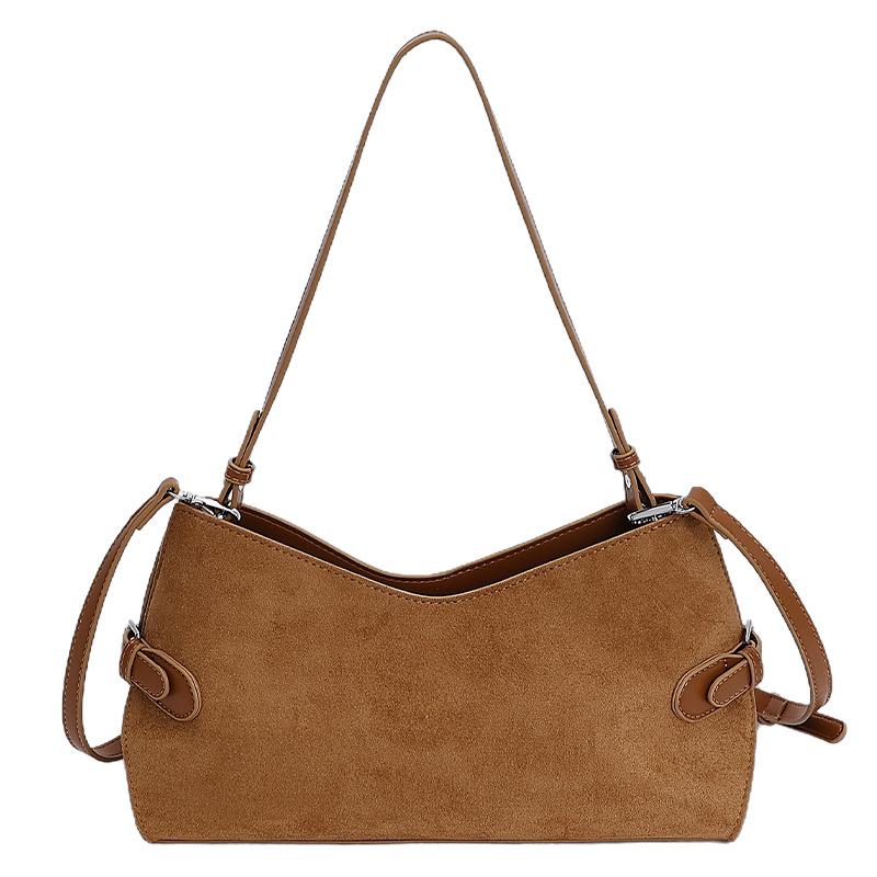 Underarm bag women's 2025 new trendy autumn and winter premium matte retro shoulder bag commuter messenger baguette bag