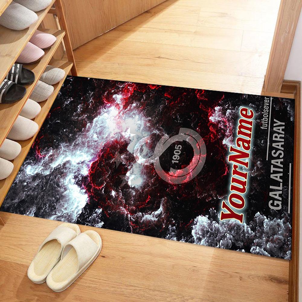 Galatasaray Customize Your Name Carpet Suitable For Balcony Foyer Outdoor Playrooms Antislip Carpet Anime Office Decor Wedding Party Gift