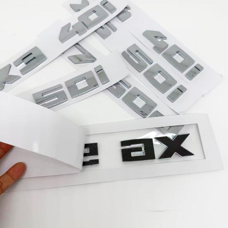 Applicable To 3D M X7M50i X7M50d X7M60d X7M60i Numbers ABS Emblem for X7 Series E70 G05 Car Trunk Exterior Decor Logo Sticker