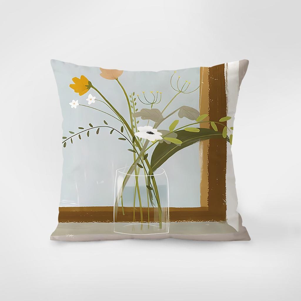 Taie D'oreiller Décorative Avec Illustration De Chat, Coussin Carré, Chambre à Coucher, Salon