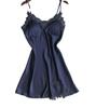 Charming Women's Silk Padded Nightgown: Short Sleeve Ice-Silk Camisole Pajamas