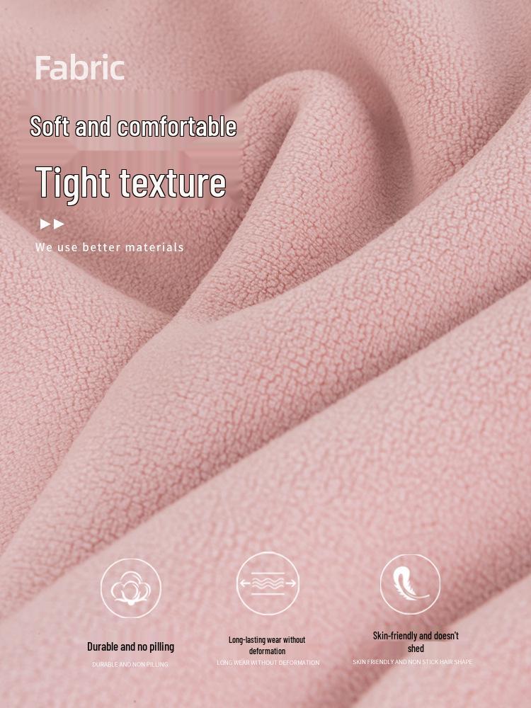 Women's Pink Lambswool Fleece Jacket: Windproof, Thick Velvet Liner, Warm Winter Outerwear