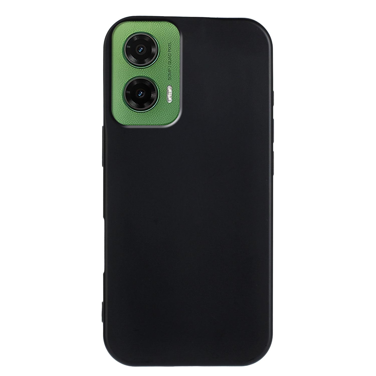 

For Motorola Moto G35 5G TPU Case Soft Matte Anti-fingerprint Phone Back Cover Black