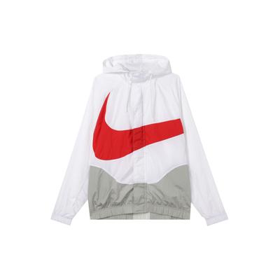 Nike Sportswear Swoosh Hooded Woven Loose Fit Windproof Jacket Unisex White DD5968-100