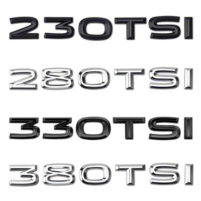 230TSI 280TSI 330TSI 380TSI Autó Logó Matrica Csomagtartó Embléma Jelvény Matrica Golf Touareg Jetta Passat CC Vento Bora Beetle Polohoz