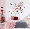Feather Wreath Wall Stickers 2 Sheets Bedroom Living Room Decoration
