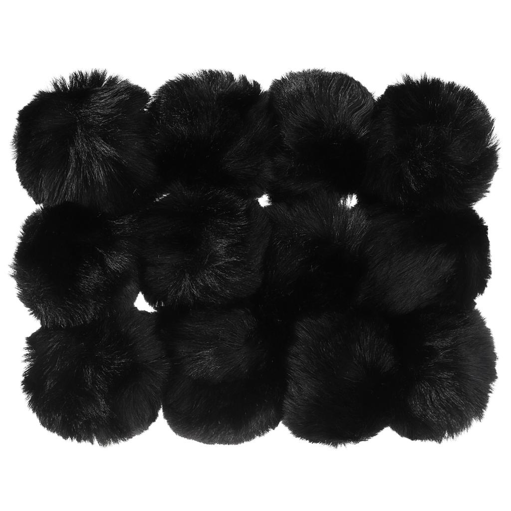 6/12pcs Faux Fur Pom Poms for Hats Fluffy Soft Fur Poms Balls for Keychain Knitting Hats DIY Scarves Gloves Bag Christmas