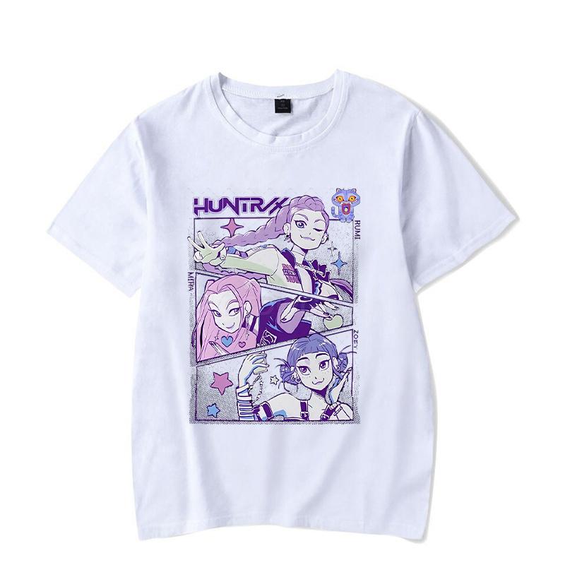 Rumi KPop Lovci démonů Anime Tričko Hip Hopová trička Dárek pro muže ženy Móda KPop Lovci démonů Korejská Ulzzang trička