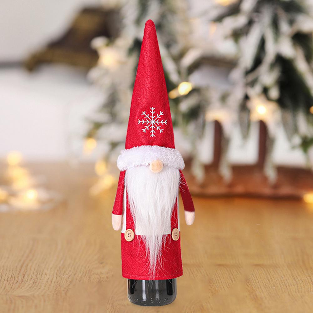 Buy Christmas Decoration Rudolph Doll Red Wine Bottle Covers Bag Party