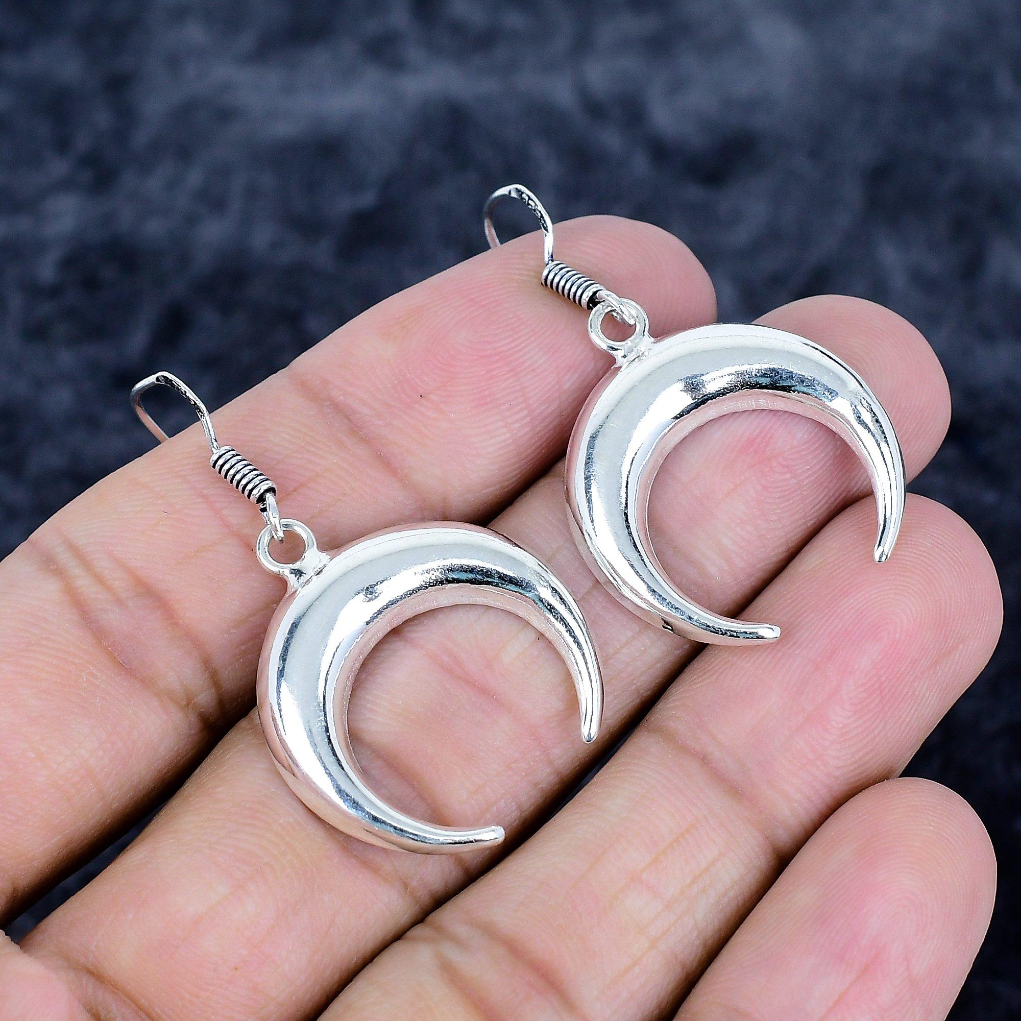 

Moon Look Gemstone Handmade 925 Sterling Silver Jewelry Earring 1.58 MM-3468