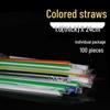 Disposable Thick/Thin Straws for Soy Milk, Coffee, Bubble Tea, and Fruit Juice