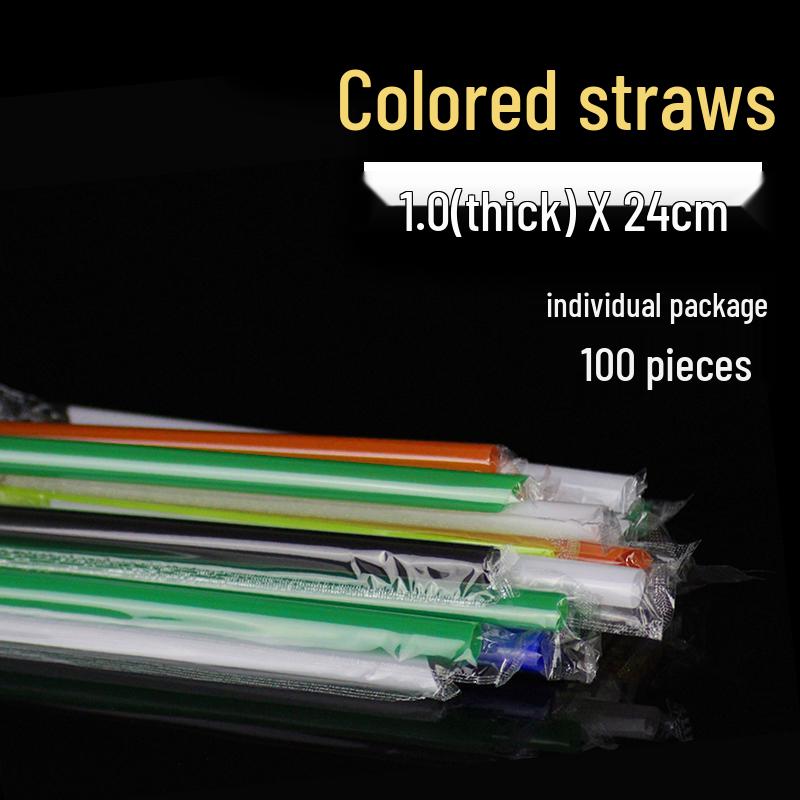 Disposable Thick/Thin Straws for Soy Milk, Coffee, Bubble Tea, and Fruit Juice