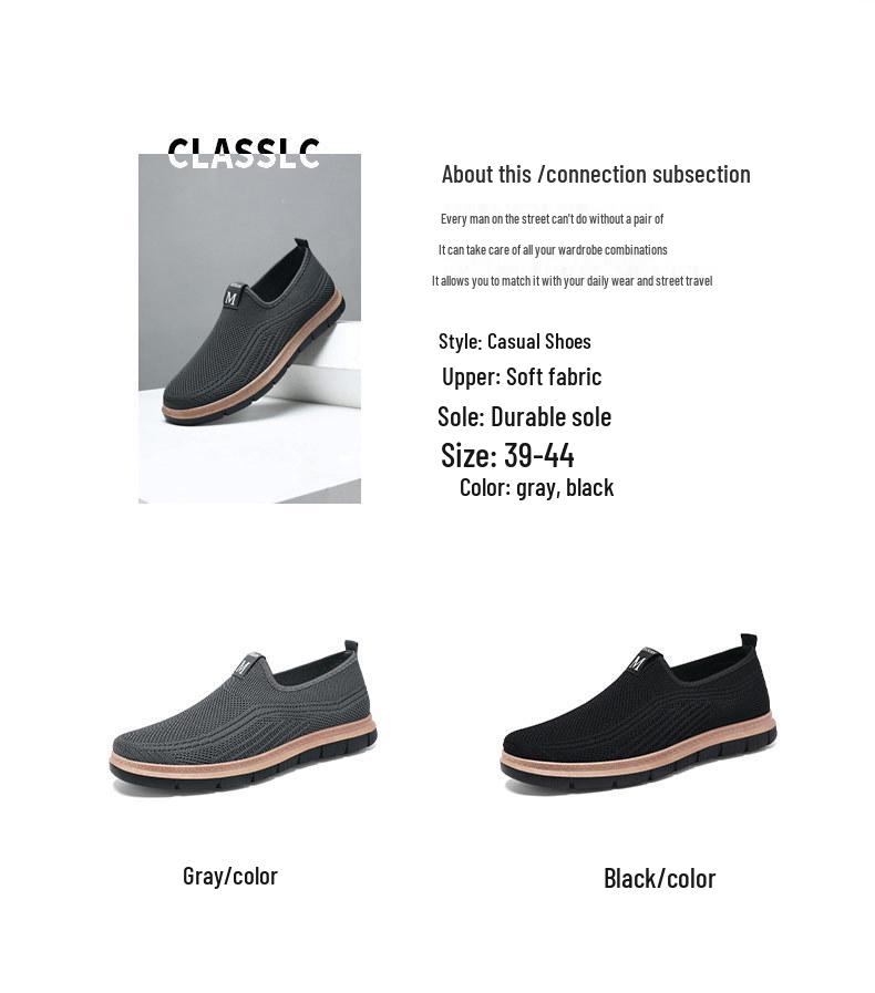 Men's Summer Casual Breathable Fly-Knit Shoes - Versatile & Odor-Free