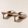 High Heels Sandals Women Summer New Plus Size 42 Square Head Slim Heels Women Slippers