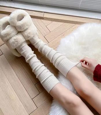 Retro Women Autumn and Winter Stockings New Fashion Autumn Casual Solid Color Warm Socks for Woman Soft Winter Knee  Socks Long