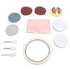 20 Pieces Watch Glass Polishing Kit Buffing Powder Felt Pad Wheel and Sandpaper Set Scratch Remover Repair Tools