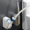 Wall-Mounted Toilet Brush with Long Handle and Replaceable Disposable Head