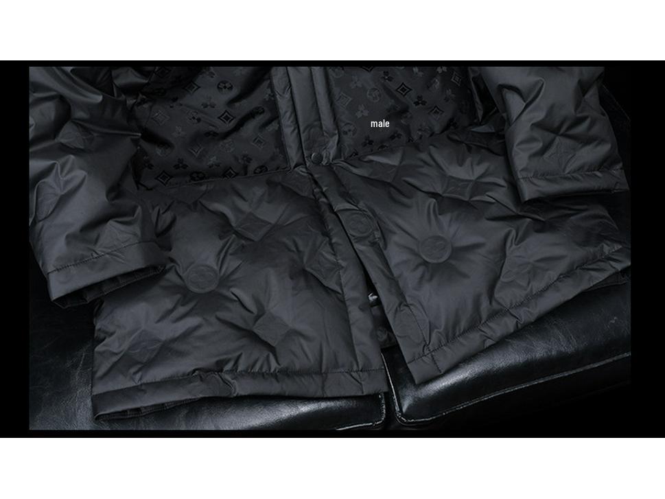 2025 European Style Men's Casual Down Jacket with Turn-Down Collar