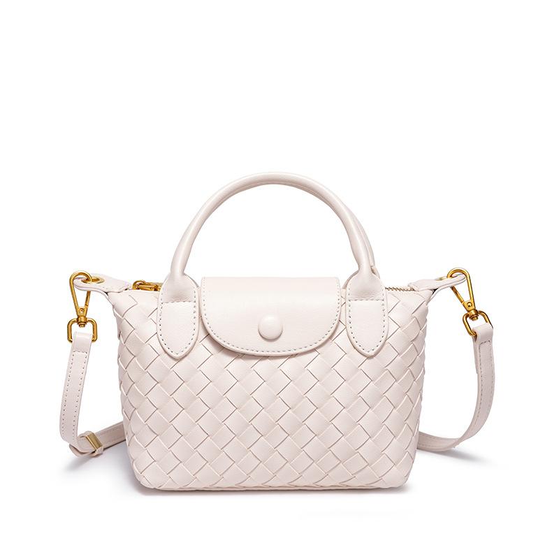 Woven Handbag Women's Fashion Small Square Bag High-end Shoulder Messenger Bag Trendy Versatile Dumpling Bag